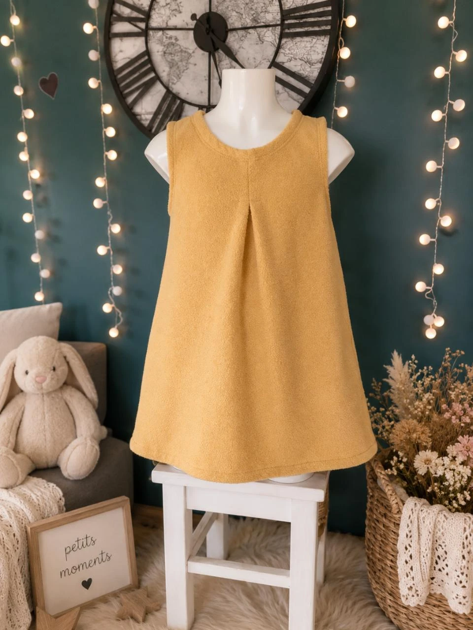 Robe fille âge 6 ans couleur jaune bay line